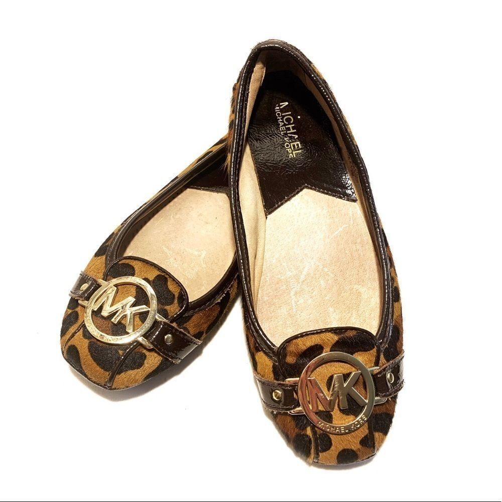 ☘️2X HP☘️ Michael Michael Kors Animal Print Calf Hair Fulton Flats (6.5)
